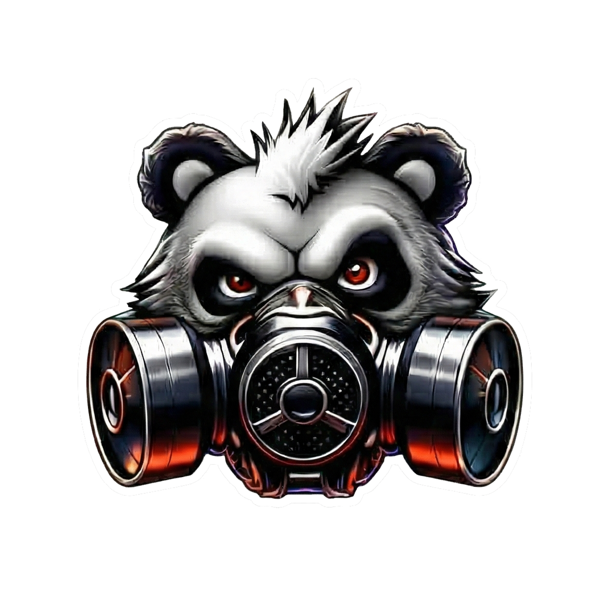 Panda Rudo con Máscara de Gas